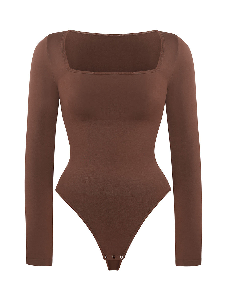 Long Sleeve Square Neck Bodysuit