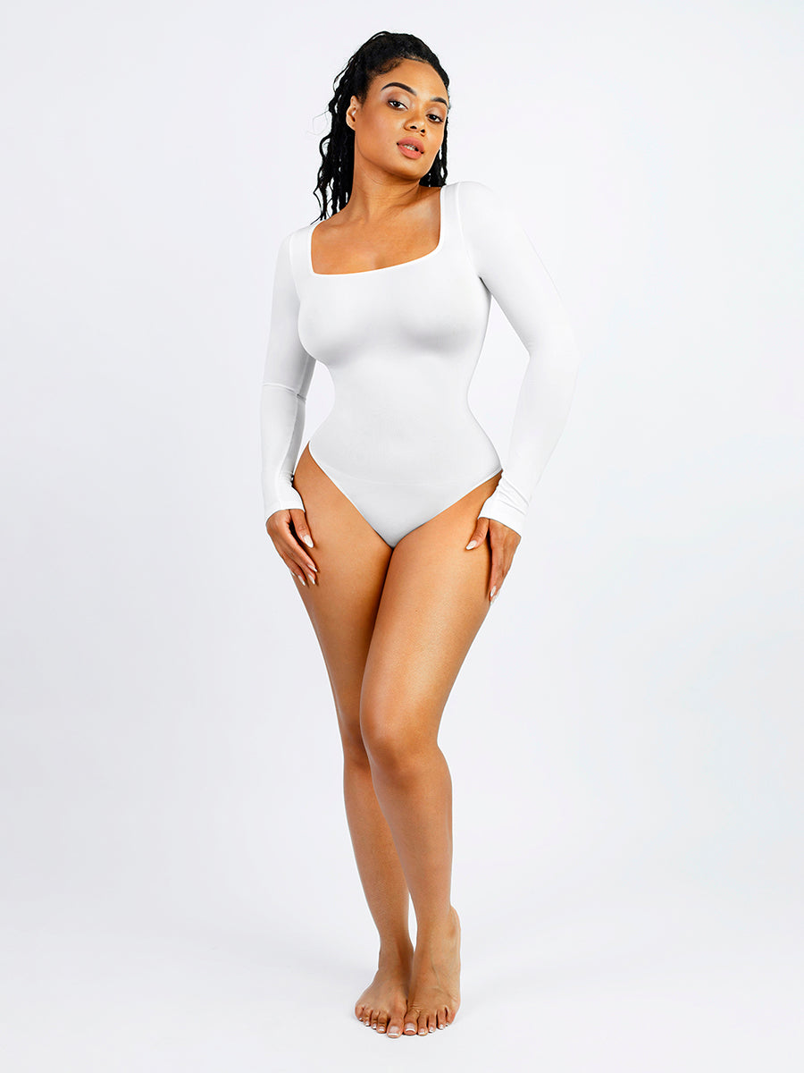 Long Sleeve Square Neck Bodysuit